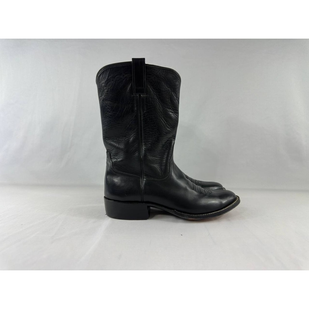 Vintage Luskey's Ryan's Black Leather Western Cowboy Boots Men's Size 8